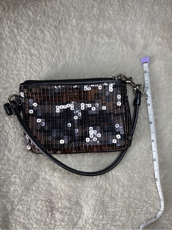 Coach Handbags - Coach Poppy Sequin Wristlet Clutch in Black